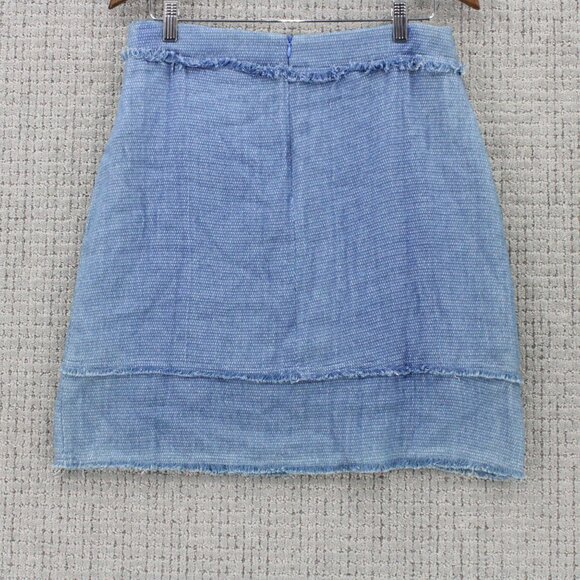 Mo:vint By Anthropologie Skirt Womens Large L Blue Faded Knit Pencil NWT - Picture 4 of 6